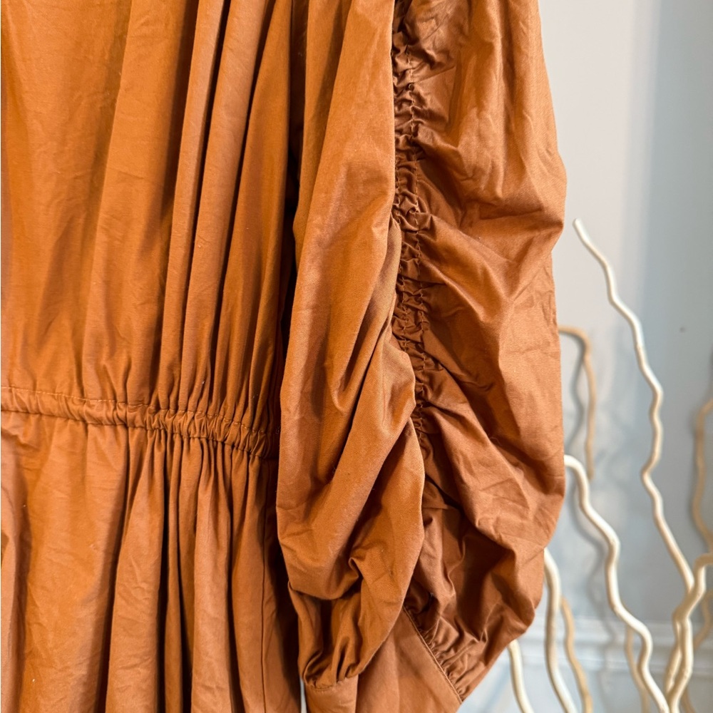 Astr the Label Cotton Terracotta Long Sleeve Dress - Picture 3 of 5